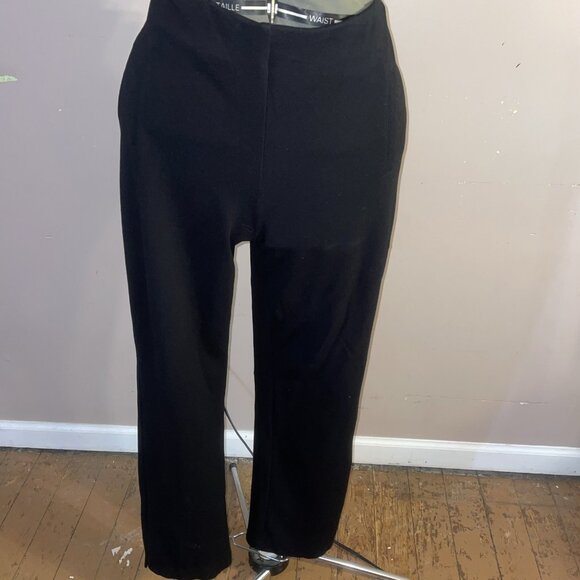 Chico's 2.5R (US 14) Black Rayon/Nylon Pull On Pants Straight Leg Faux Pockets - Picture 1 of 11